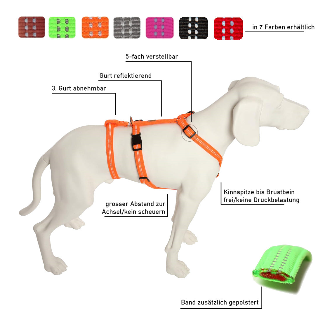 NoExit -Super Soft -ausbruchsicheres Hundegeschirr Feltmann - Panikgeschirr